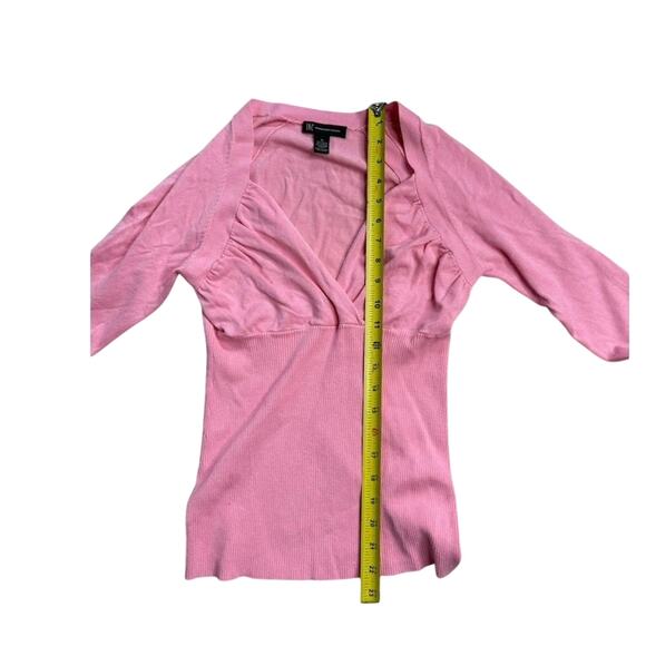 I.N.C Women's Pink Surplice Blouse Long Sleeve Casual Top Size M balletcore - Picture 5 of 5